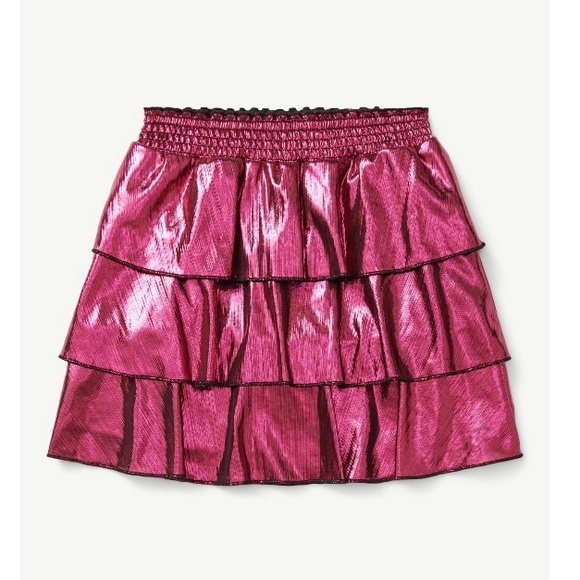 Justice Girls tiered ruffle skirt with built-in short; size: M(10) - Picture 4 of 7